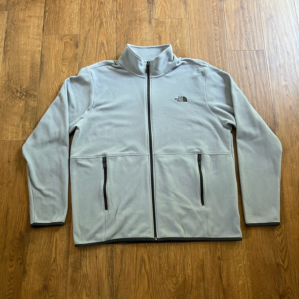 The North Face Light Gray Full-Zip Fleece Jacket